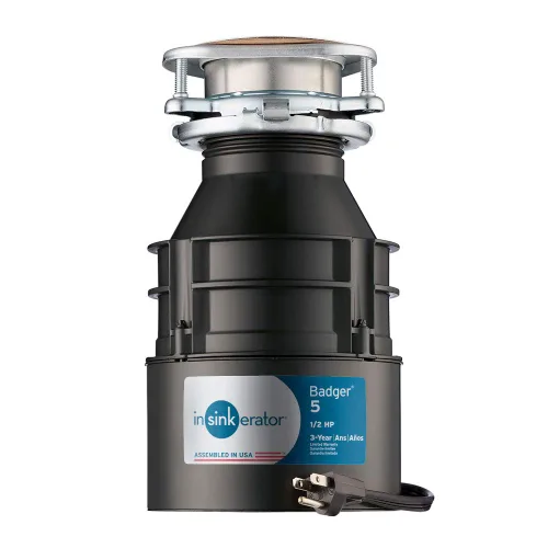 Vista 2 de InSinkErator – Triturador de basura con cable, Badger 5, 1/2 HP (367.75 W), de alimentación continua, kit de cable de para triturador de basura