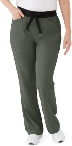 Vista 8 de ave. Women's Coastal Seven Pocket Bootcut Scrub Pant Negro