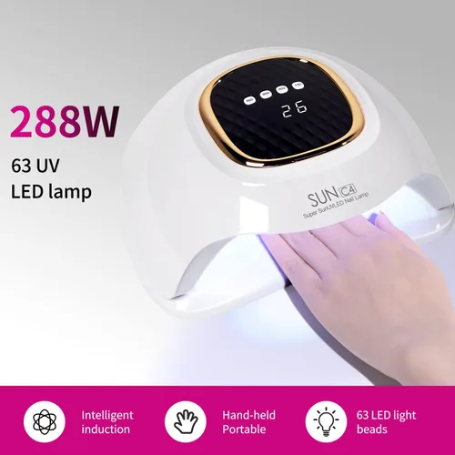Vista 2 de MIRAGE LAYON Lámpara de Uñas UV - Secado Rápido, Potente y Eficiente, Lámpara LED de Uñas con 4 Ajustes de Tiempo y Sensor Automático Infrarrojo