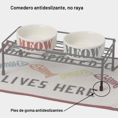 Vista 7 de PetRageous, Gizmo's Set The Table, Altura de 3 pulgadas, Cuencos de 6 pulgadas