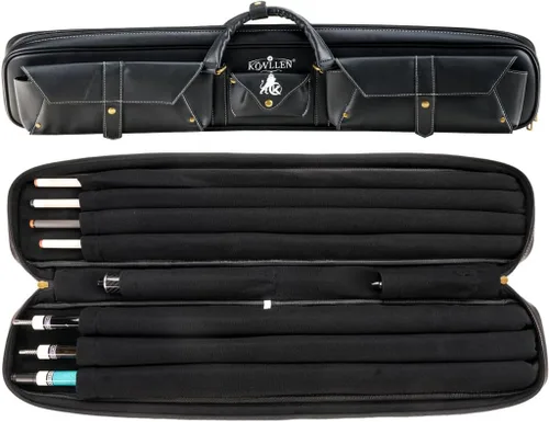 Vista 11 de KONLLEN 2x4 Hard Pool Cue Case – Professional Billiards Cue Case for 2 Butts & 4 Shafts, Durable Hard Shell Cue Bag with Adjustable Shoulder Strap