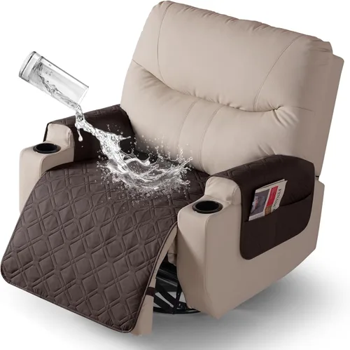 Vista 26 de VANSOFY - Fundas de asiento 100% impermeables para sillas reclinables, color azul, 22 pulgadas Azuree