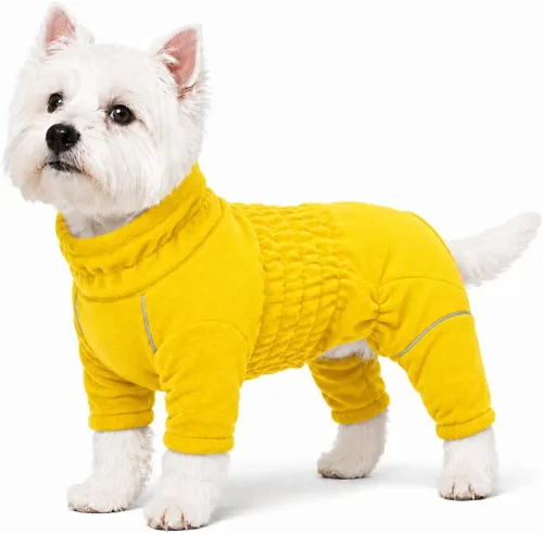 Vista 28 de Lovelonglong Abrigo cálido para perro, chaqueta resistente al viento para perros pequeños, medianos y grandes, abrigo de invierno de forro polar