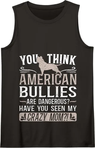 Vista 5 de Camiseta sin mangas Bully XL Pitbull Lover Dog Family Crazy Mom American Bully, Negro
