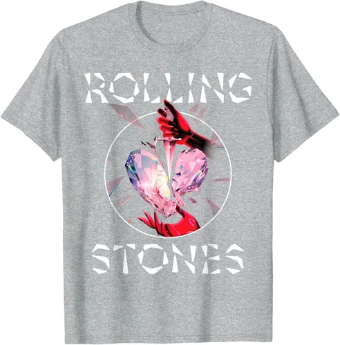 Vista 9 de Camiseta oficial de The Rolling Stones HD Prism Heart, Negro