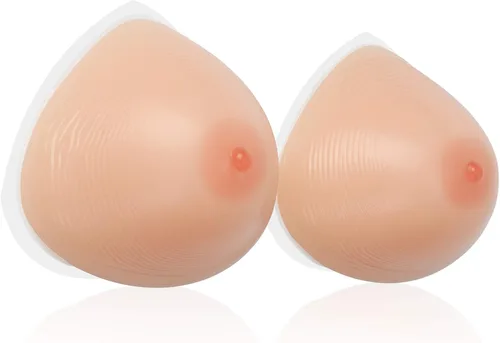 Vista 2 de Vollence Autoadhesivo Triángulo Silicona Pechos Falsos Mastectomía Prótesis Travesti Transgénero