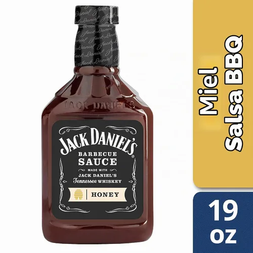 Vista 2 de Jack Daniel's Honey - Salsa para barbacoa (botella de 19 onzas)