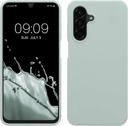 Vista 182 de kwmobile Funda Compatible con Samsung Galaxy A14 5G - Funda de teléfono de TPU y silicona con acabado suave - Verde Lima