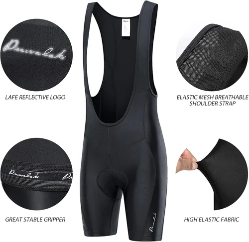 Vista 4 de Przewalski - Culote de ciclismo para hombre acolchado 3D, excelente rendimiento y mejor ajuste