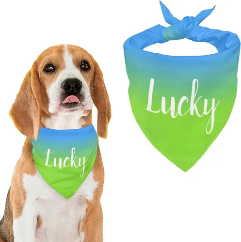 Vista 20 de Bandana personalizada para perro con nombre de poliéster, bandana personalizada para perro, triángulo, bufanda personalizada para mascotas