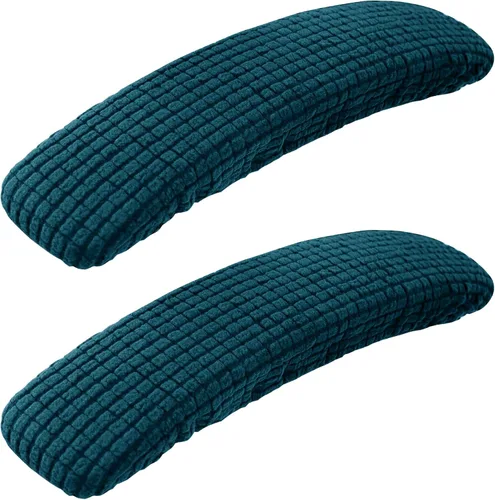 Vista 9 de SARAFLORA Funda para silla de oficina, elástica, resistente a las manchas, de elastano, para silla de computadora, para sillas de escritorio, brazo