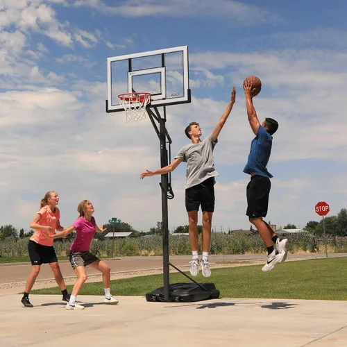 Vista 9 de Nuevo aro de baloncesto portátil ajustable de por vida 71522 tablero de acrílico de 54 pulgadas