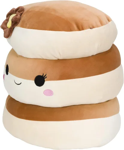 Vista 2 de Squishmallows Original de 12 Pulgadas Rayen Pancake 3-Stack con Flor de Mantequilla - Felpa Oficial Jazwares Ultrasuave de Tamaño Mediano