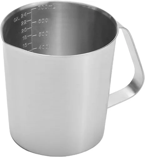 Vista 8 de Othmro Vasos medidores de 64 onzas con 2 escalas – Jarra de medición graduada de acero inoxidable 304 – Vaso de vertido de 67.6 fl oz con mango