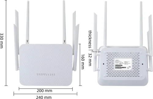Vista 7 de AC1200 WiFi 5 desbloqueado 4G LTE Modem Router con ranura para tarjeta SIM, LT16S Gris