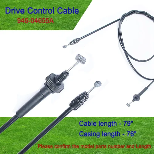 Vista 4 de Cable de control de accionamiento 946-04655A para cortacésped MTD 746-04655, 746-04655A, 946-04655