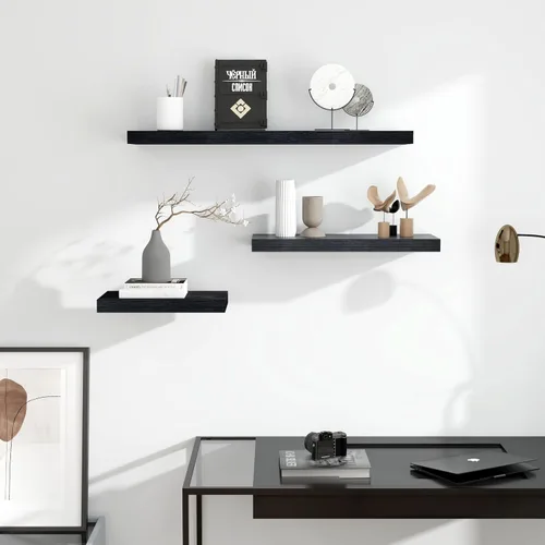 Vista 2 de Fun Memories Estantes flotantes – Estante de pared de 9.3 pulgadas de profundidad para decoración y almacenamiento – Estantería de exhibición