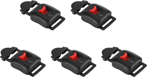 Vista 5 de Pissente Hebilla para casco de motocicleta, paquete de 5 cascos universales de motocicleta, clip de velocidad, correa de barbilla de liberación