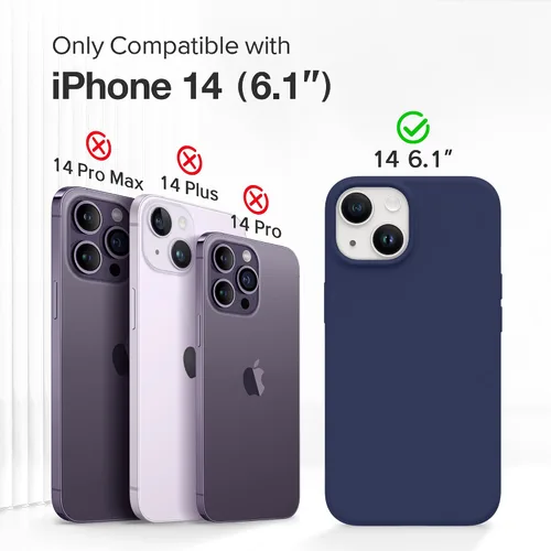 Vista 2 de GONEZ Funda magnética para iPhone 14, compatible con Magsafe, con protector de pantalla + protector de cámara, forro de microfibra antiarañazos