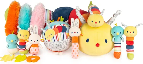 Vista 6 de GUND Baby Tinkle Crinkle Collection Essential Caterpillar - Peluche sensorial, 14 pulgadas Oruga multicolor
