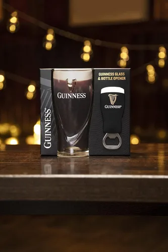 Vista 6 de Guinness Abrebotellas y vidrio en relieve oficial de 18.3 fl oz