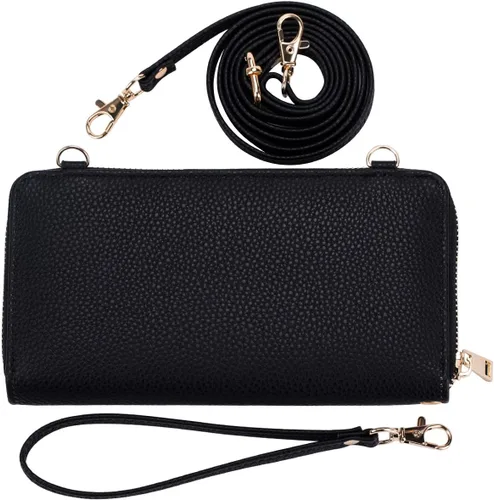 Vista 6 de K . A Cartera de pulsera para mujer, bolsa cruzada para teléfono celular, bolso de mano con ranuras para tarjetas RFID, 2 correas para muñeca