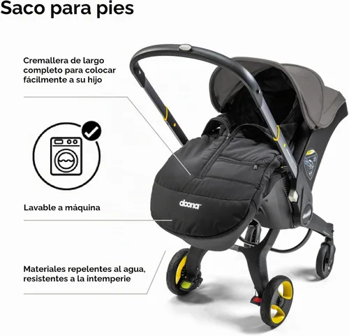Vista 2 de Doona Saco de pie - Compatible con asiento de coche y cochecito Doona