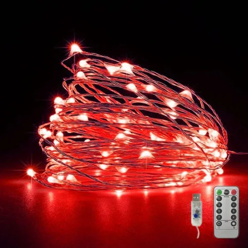 Vista 10 de Fantasee Luces de Cadena de Alambre de Cobre USB Alimentadas Luces de Hadas LED 8 Modos con Temporizador Control Remoto para Hogar Dormitorio Fiesta