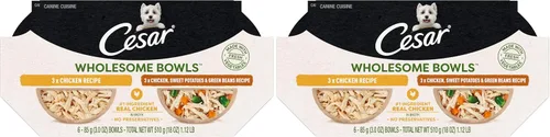 Vista 8 de Cesar Wholesome Bowls - Alimento húmedo para perros adultos, paquete variado, comida húmeda para perros, 3 onzas, cuencos, 22
