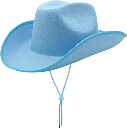 Vista 7 de 4E's Novelty Sombrero de vaquero para mujeres y hombres, sombrero de vaquera de fieltro para adultos, accesorios de vestir para fiesta occidental
