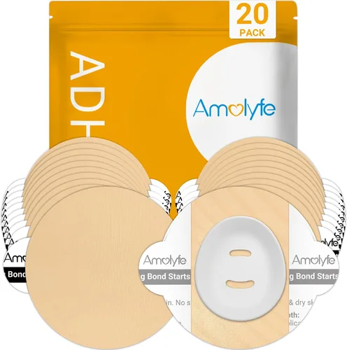 Vista 16 de Parches Dexcom G7, 20 piezas de parches adhesivos impermeables Dexcom Stelo, 1 pieza de cubierta protectora reutilizable para sensor CGM