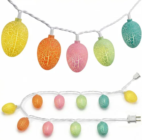 Vista 9 de SUNSGNE Luces de Cadena Lindas de Conejo de Pascua, 2.6m Luces de Hadas de Conejo de Pascua con 10 Luces de Conejo Multicolor para Decoración