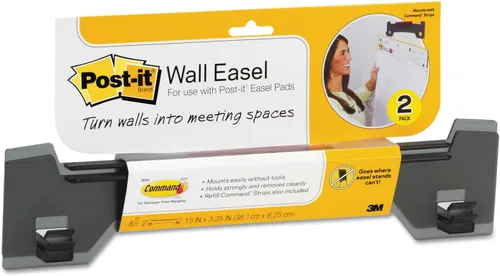 Vista 3 de Post-it EH5592PK - Caballete de pared, montaje adhesivo, plástico, humo, paquete de 2