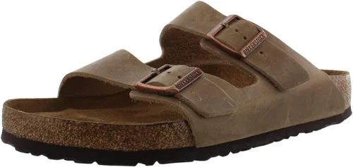 Vista 42 de Birkenstock Sandalias unisex Arizona con plantilla suave para adultos Negro (black Oiled Leather)