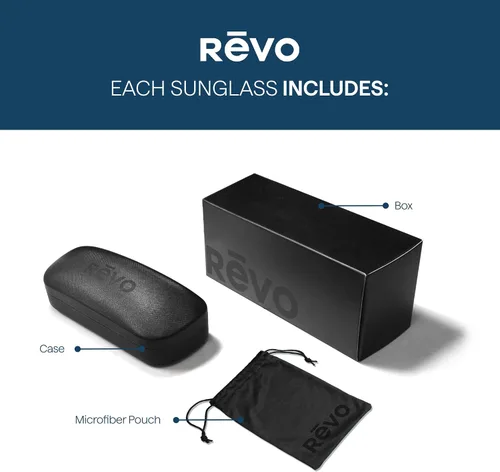 Vista 8 de Revo Gafas de sol Crawler: lente polarizada con marco de envoltura rectangular de rendimiento