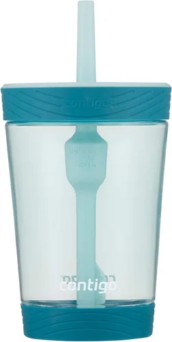 Vista 4 de Contigo Vaso a prueba de derrames con pajita para niños, 14 onzas, paquete de 2
