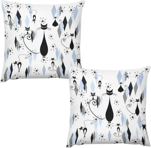 Vista 36 de Juego de 2 fundas de almohada florales retro de los años 70, Groovy Funky Hippie Flor Naranja Estética Boho Fundas de Almohada de 16 x 16 pulgadas