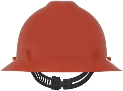 Vista 7 de MSA V-Gard Casco de Ala Completa con Suspensión - Carcasa de Polietileno, Protección Superior contra Impactos y Correas de Corona Autoajustables