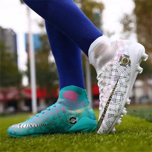 Vista 6 de KAEAEILSS Botas de fútbol para hombre, zapatos de fútbol con tacos para adultos, cómodos, atléticos