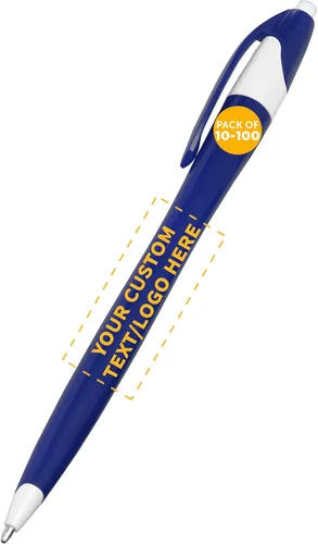 Vista 17 de DISCOUNT PROMOS Juego de 10 bolígrafos de oficina de plástico de dos tonos, paquete a granel, tinta negra, ideal para oficina, escuela, negocios