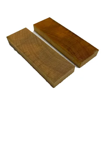 Vista 7 de Exotic Wood Zone Osage Orange Crosscut Cuchillo de Madera Blancos/Escalas de Cuchillo a juego 3/8" x 1.5" x 5