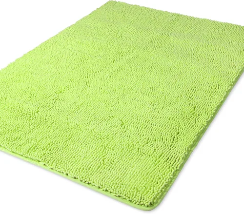 Vista 192 de Yeaban Alfombra de pasillo de baño de 24 x 72 pulgadas, antideslizante, alfombra de baño larga de felpilla gruesa, absorbente y lavable, alfombra