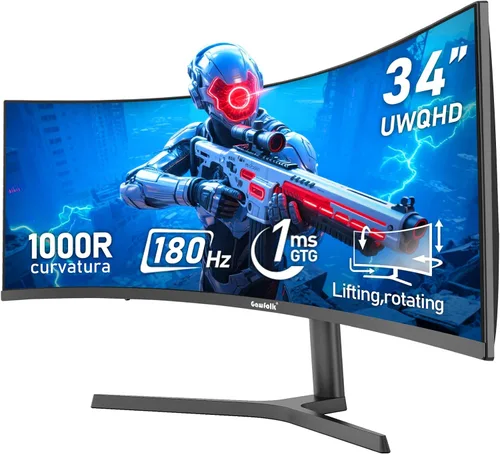 Vista 9 de Gawfolk - Monitor para juegos de 24.5 pulgadas, PC 200Hz, pantalla FHD 1080p, altavoces incorporados, 1ms sin bisel, FreeSync, 99% sRGB, ángulo
