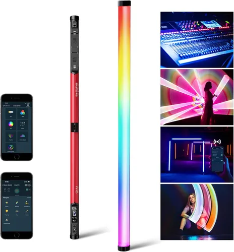 Vista 11 de GVM BX8C RGB LED Video Light Stick, 2000K-10000K CRI97+ Luz magnética de mano con 6 efectos de píxeles, control de malla Bluetooth aplicación