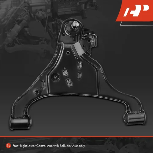 Vista 3 de Brazo de control inferior delantero derecho A-Premium, con rótula y buje Compatible con Nissan Frontier 2005-2018, Pathfinder 2005-2012, Xterra