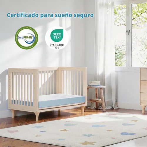 Vista 2 de Dourxi Colchón de cuna de doble cara de espuma viscoelástica de gel