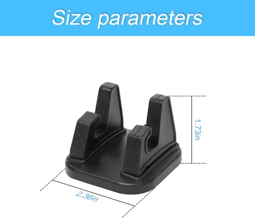 Vista 2 de Soporte para teléfono de coche, soporte de teléfono de silicona giratorio de 360° para salpicadero de coche con ranura para cable, compatible