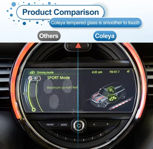 Vista 6 de Protector de pantalla Mini Cooper 2015-2021, para Mini Cooper Clubman (2017-2021), Cooper Countryman (2017-2021), pantalla táctil de 8.8 pulgadas