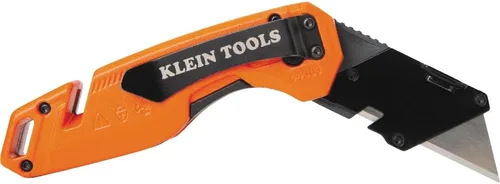 Vista 4 de Klein Tools 44303 FLICKBLADE Cuchillo utilitario plegable con almacenamiento de cuchillas, cuchillo utilitario con 5 cuchillas, compacto con botón