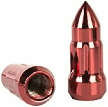 Vista 2 de Alloy USA 11290 - Kit de tuercas para rueda, estilo bala, rojo, 23 piezas, 1/2-20
